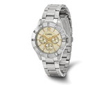 Mens Chisel Stainless Steel Champagne Dial Analog Watch with Steel Band